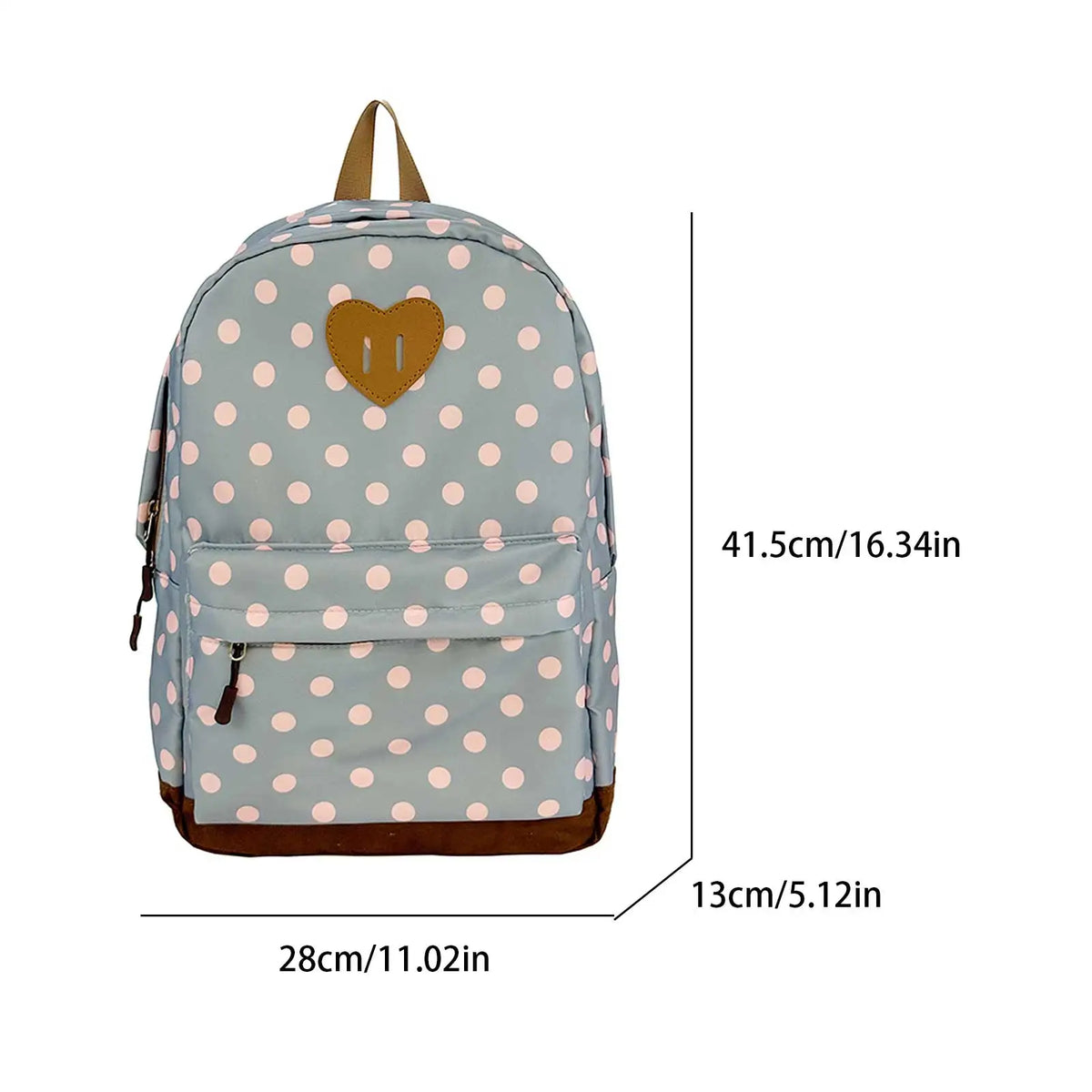 Women's Polka Dot Nylon Backpack – Large Travel Daypack