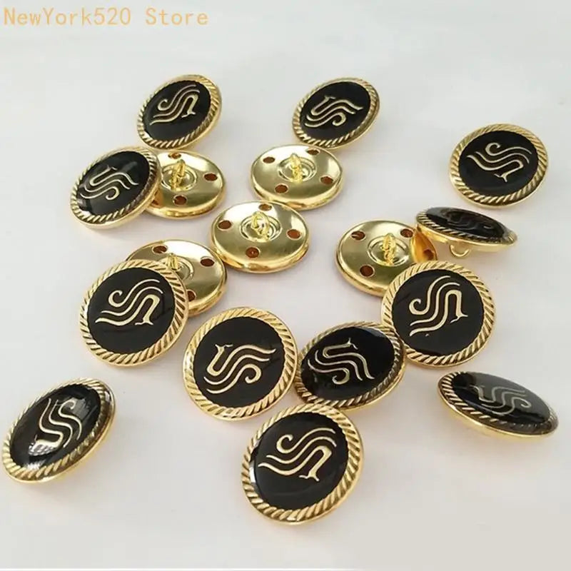 4-Pack Zinc Alloy Uniform Buttons for Pants, Jackets & Dress