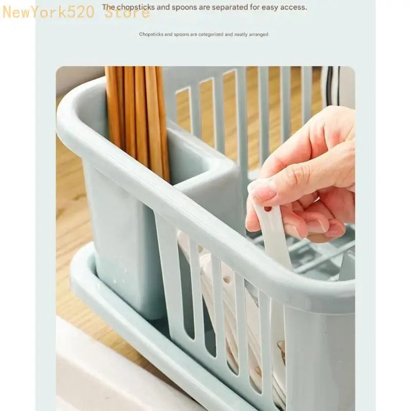 Tilted Plastic Dish Drying Rack – Fast Water Drainage