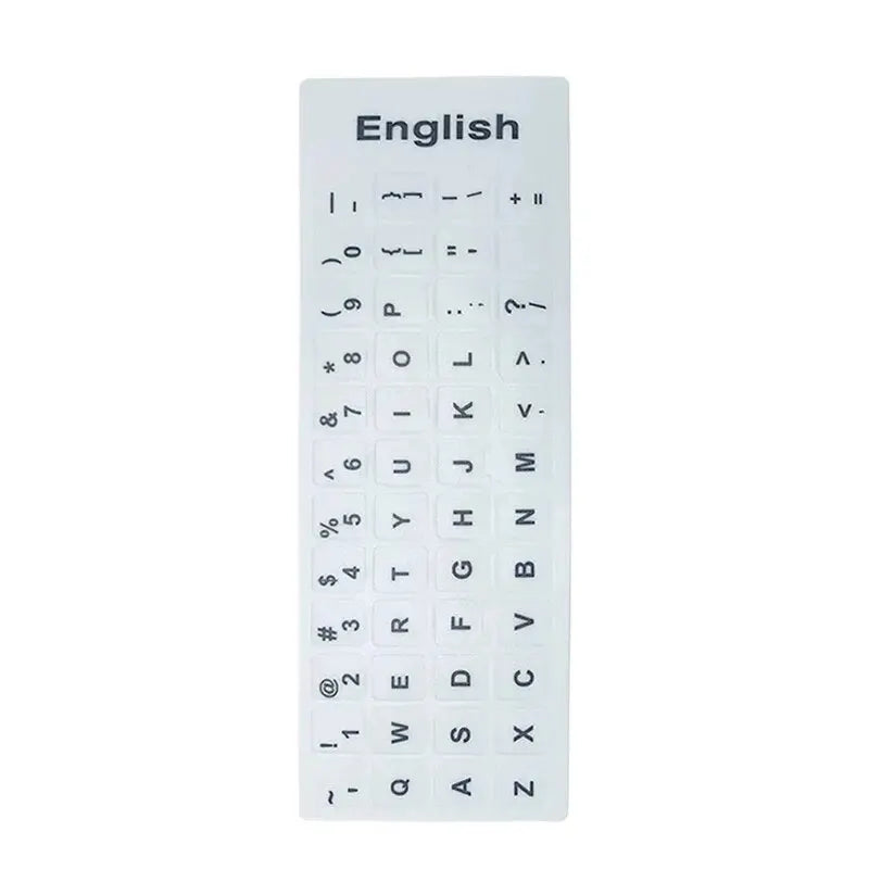 Multilingual Keyboard Stickers – English Spanish Italian Korean