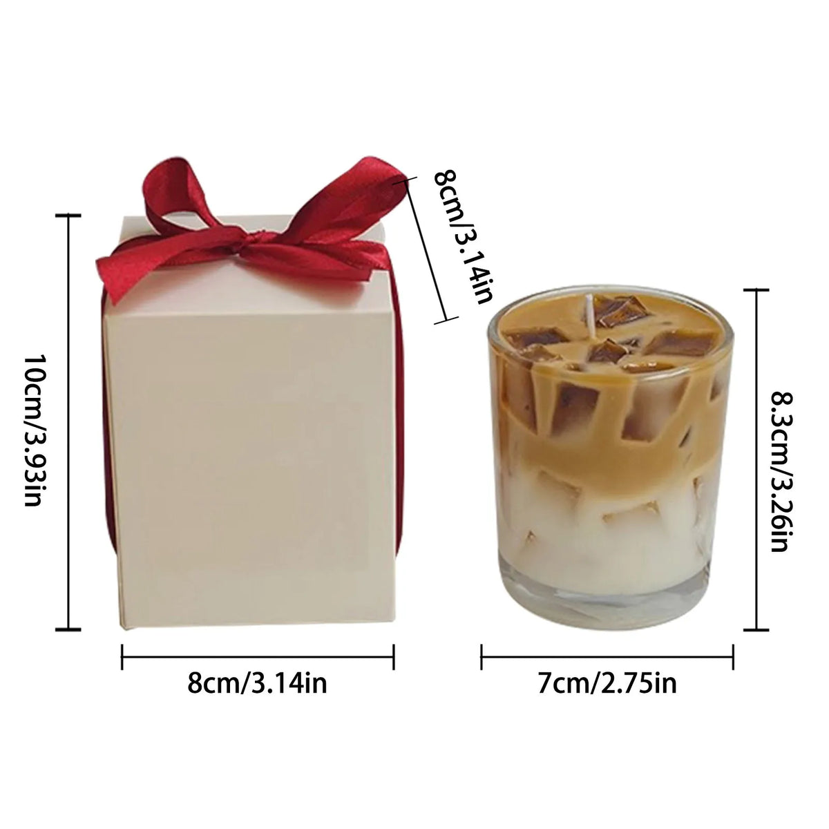 Iced Coffee Scented Novelty Candle | Soy Wax Glass Cup Gift
