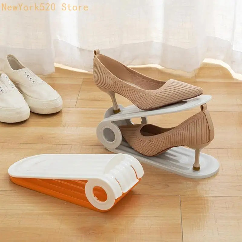 2-Pack Adjustable Shoe Stacker Rack – Space-Saving Organizer