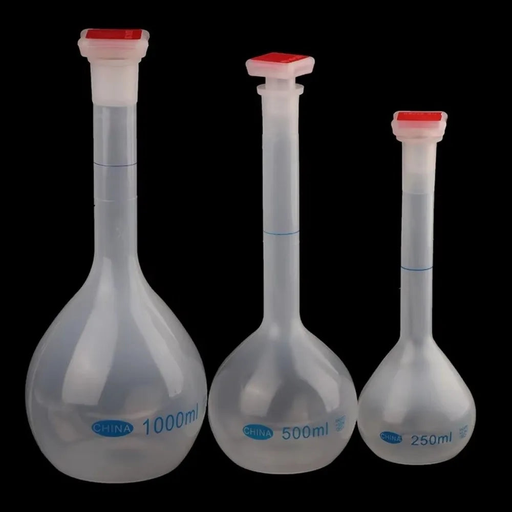 Plastic Volumetric Flask 25–1000ml Graduated Bottle with Stopper