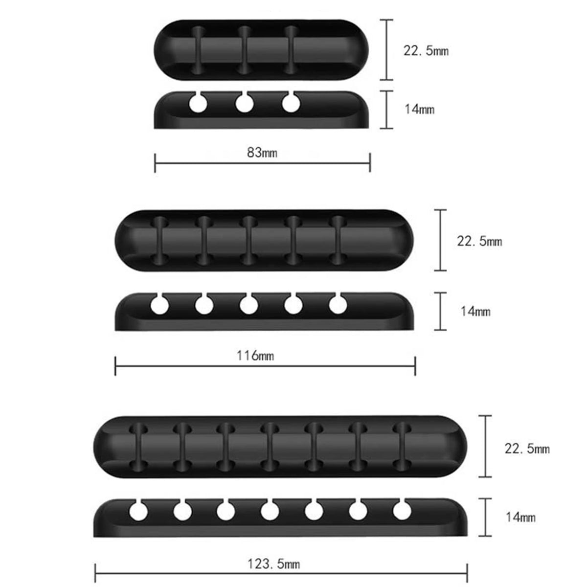 Silicone Desktop Cable Organizer – Multi-Hole Cord Holder