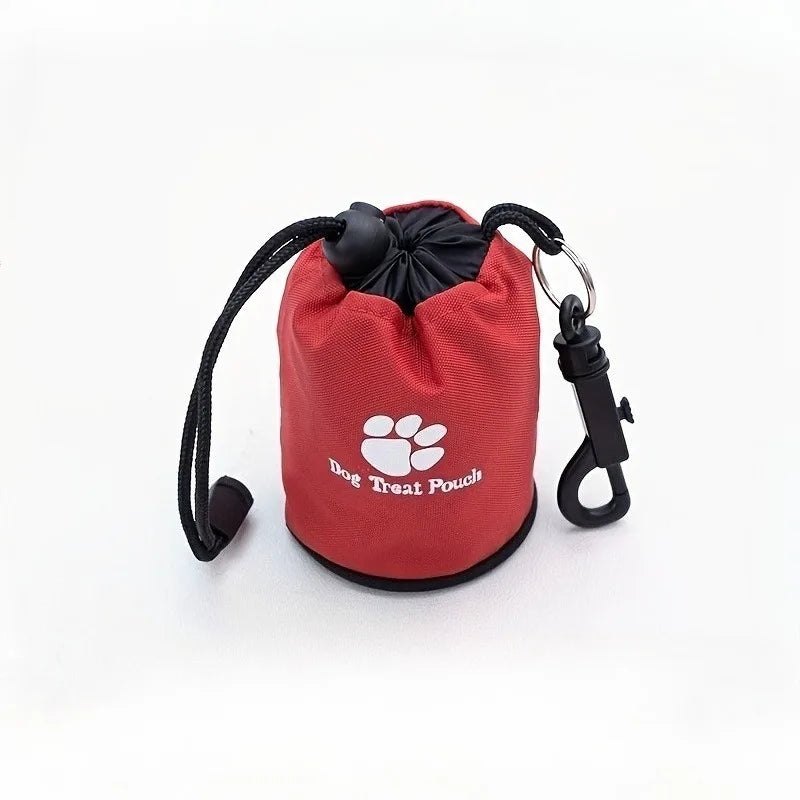 Portable Dog Treat Pouch – Drawstring & Zipper Training Bag