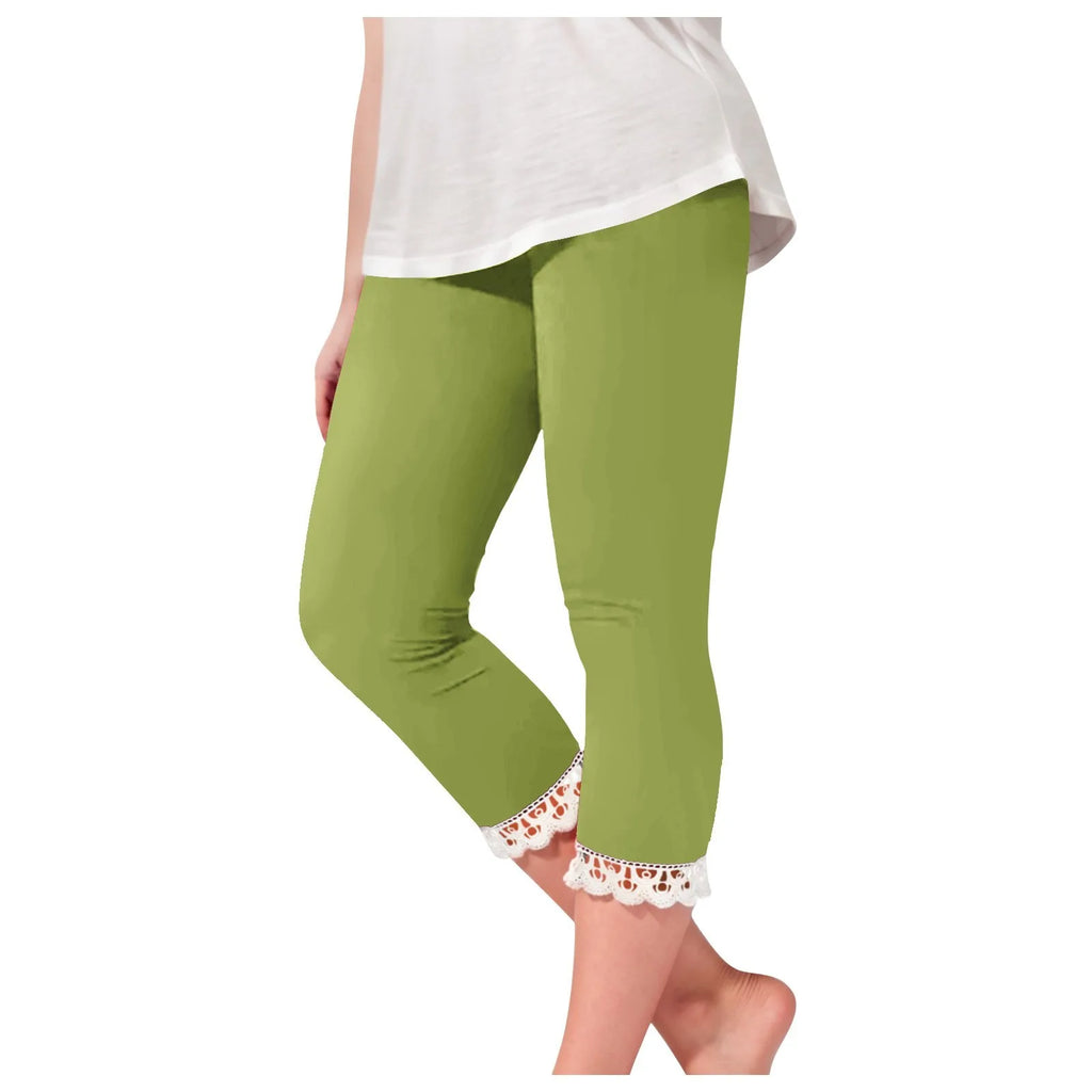 Girls Knee Length Cropped Leggings – Soft Candy Colours