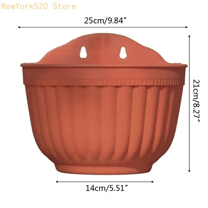 2-Pack Wall Hanging Flower Pots with Drainage | Herb Planter
