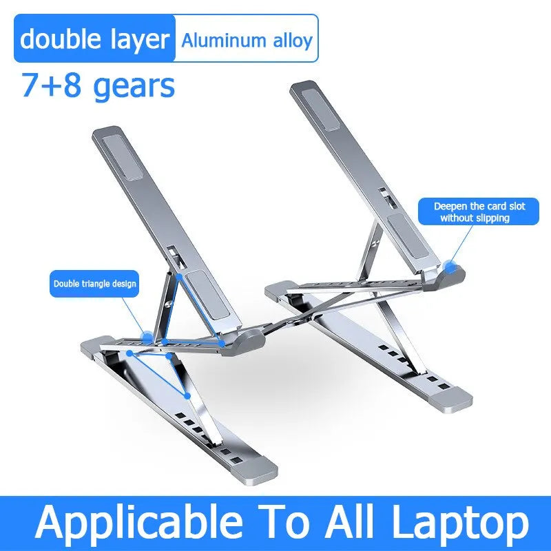 VIBE Foldable Aluminum Laptop Stand – Adjustable & Ventilated