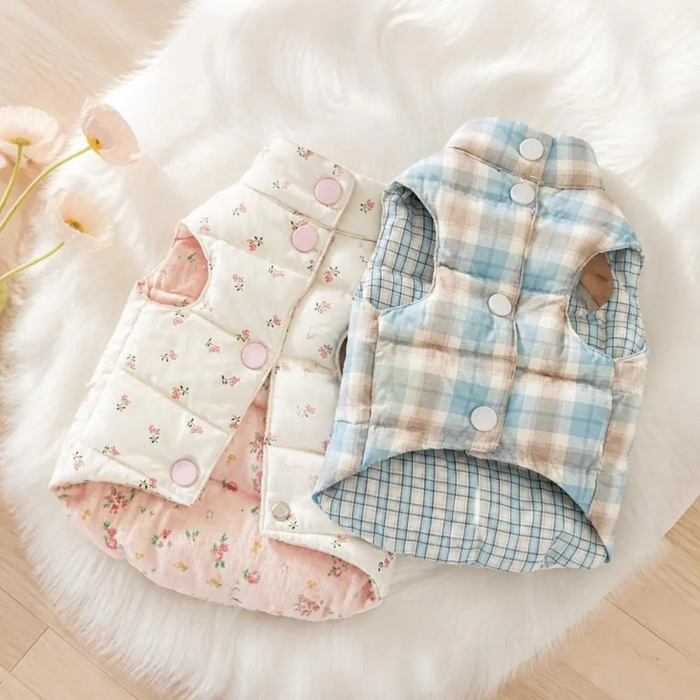 Padded Windproof Dog Vest Coat – Winter Jacket for Puppies