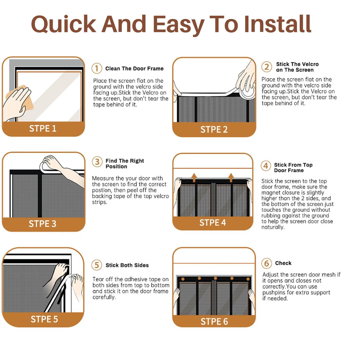 Double Door Magnetic Mesh Screen – Self-Closing Fiberglass Bug Net