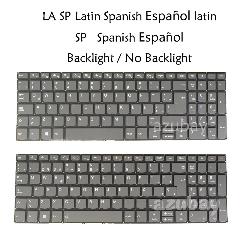 AZUBAY Latin Spanish Keyboard for Lenovo 330S-15 V330 V130