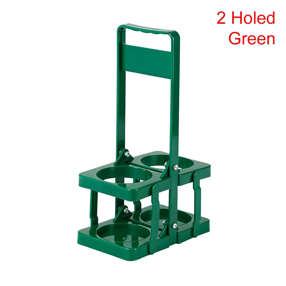Foldable Beer Bottle Carrier 6-Slot Reusable Plastic Drink Holder