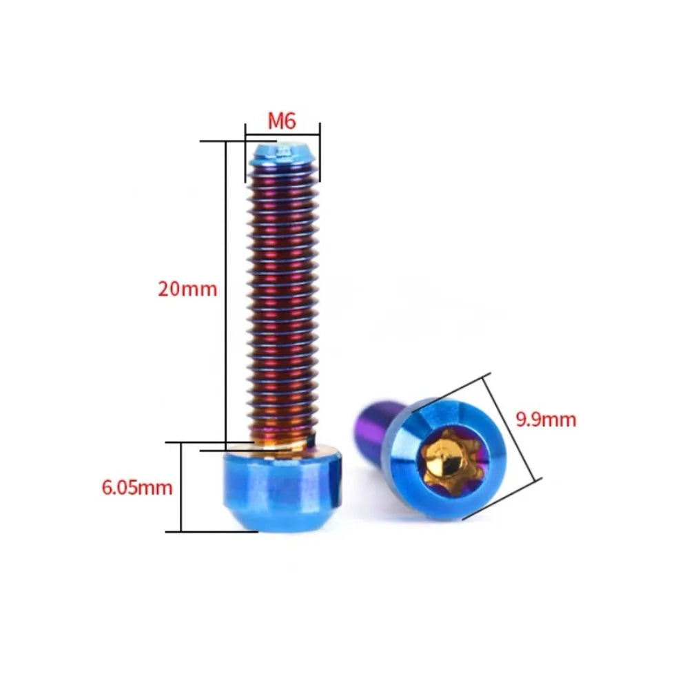 M6 Grade 5 Titanium Torx Cap Screw – Lightweight Bike Bolt