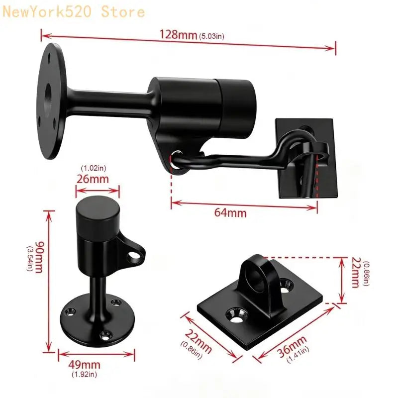 304 Stainless Steel Wall Mount Door Stopper Hook – Adjustable