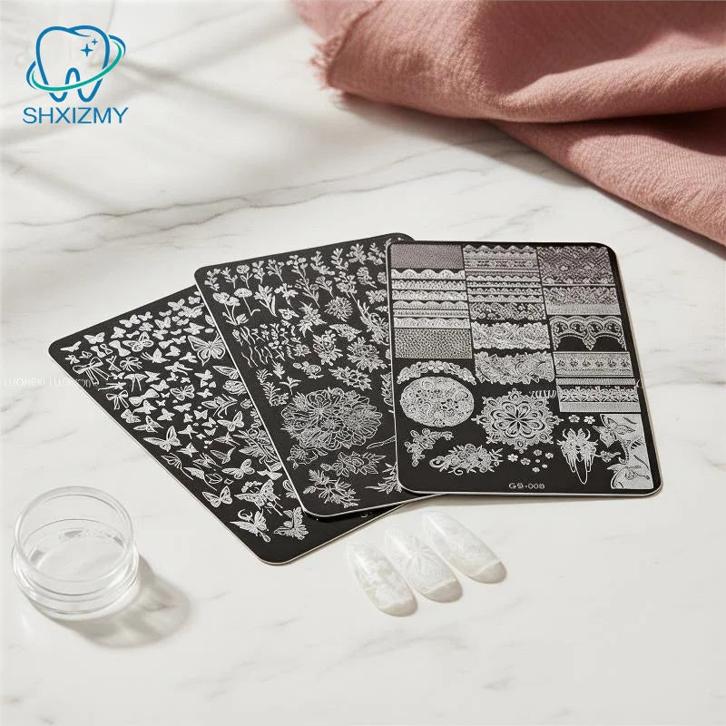 Floral Lace Butterfly Nail Art Stamping Plate – DIY Stencil