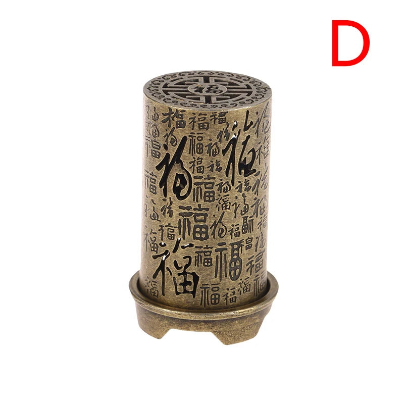 Zinc Alloy Incense Burner – Square & Cylindrical Hollow Design