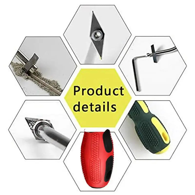 4-Piece Grouting Removal Tool Set – Tile Seam Scraper Kit