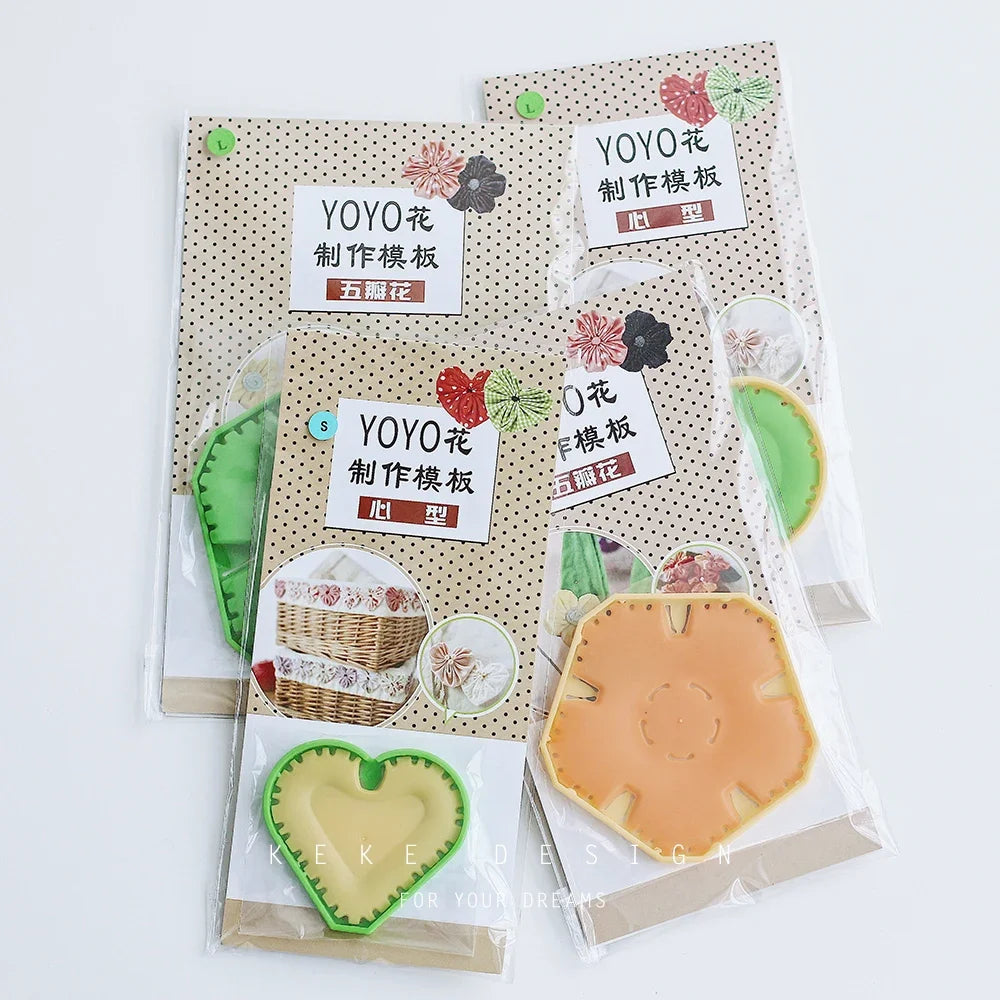 YOYO Fabric Flower Maker Templates – 5-Piece DIY Craft Kit