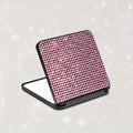 Rhinestone Folding Makeup Mirror – Dual-Sided Compact