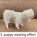Transparent Button-Up Dog Raincoat for Small Breeds