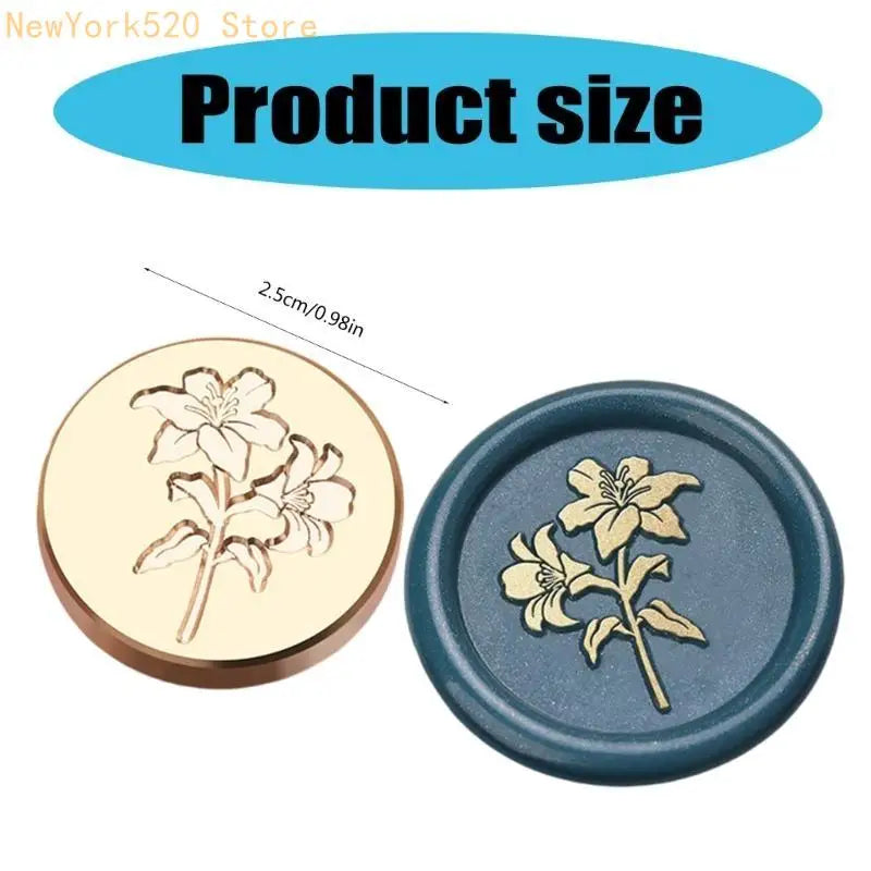 Brass Flower Wax Seal Stamp – 28 Designs for Scrapbooking