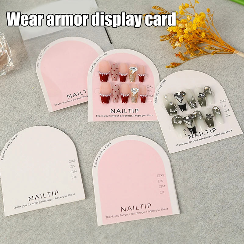20-Sheet Nail Art Display Cards | Manicure Packaging Props