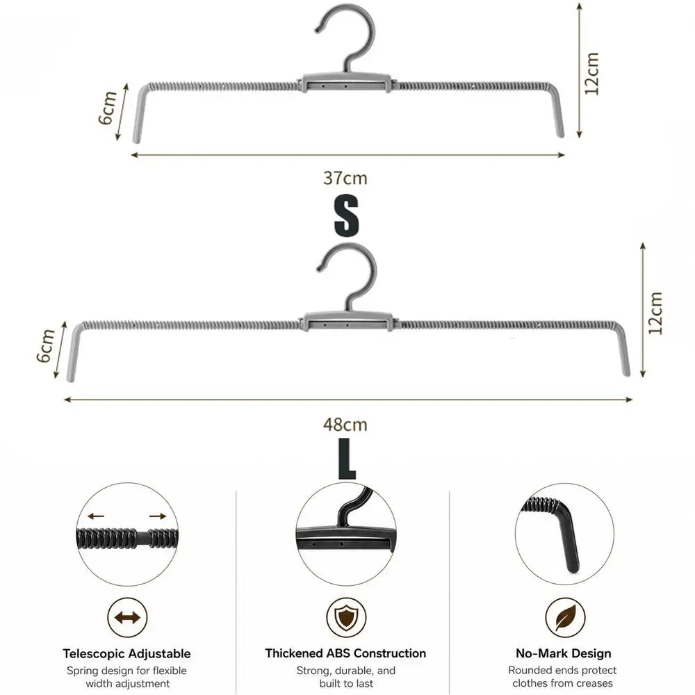 Adjustable Telescopic Spring Pants Hanger – No-Mark Trouser Rack