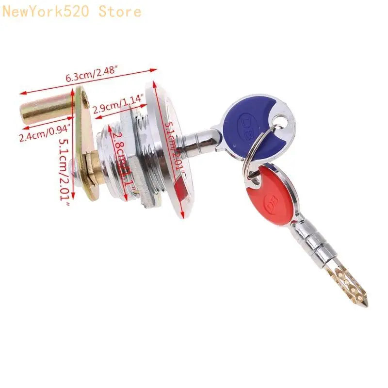 Safe Deposit Box Lock with Encryption Keys – Copper Cylinder