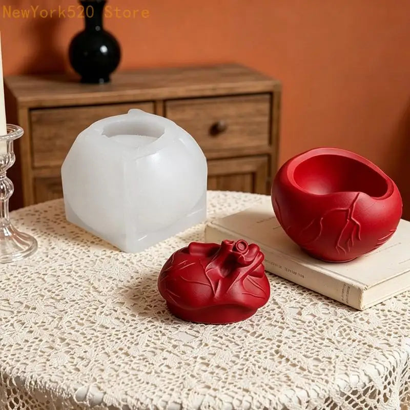 Two-Part Anatomical Heart Silicone Mold – Resin & Candle