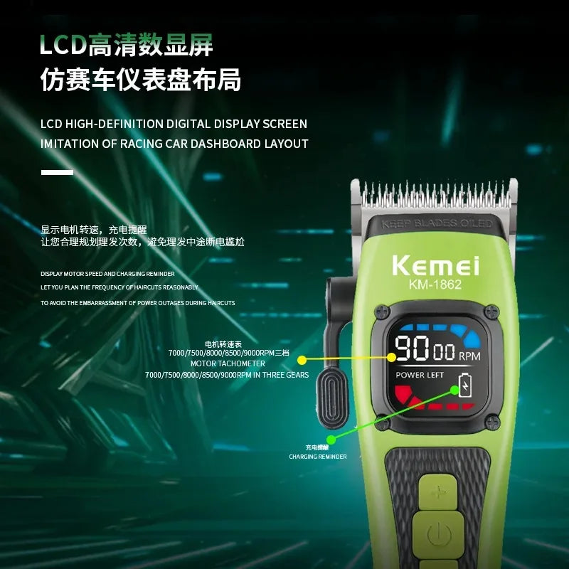 Kemei KM-1862/1863 Cordless Professional Hair Clipper Trimmer