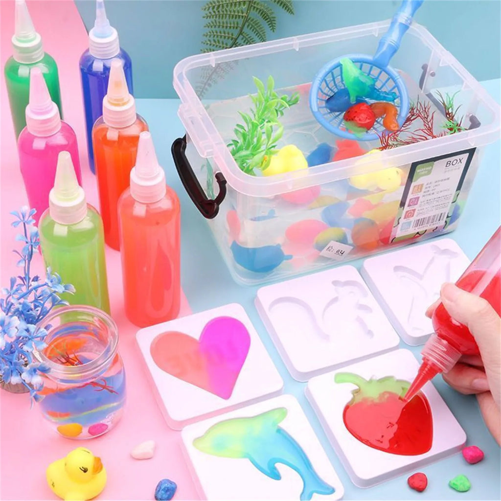3D DIY Aqua Fairy Ocean Gel Toy Set – Kids Craft Kit