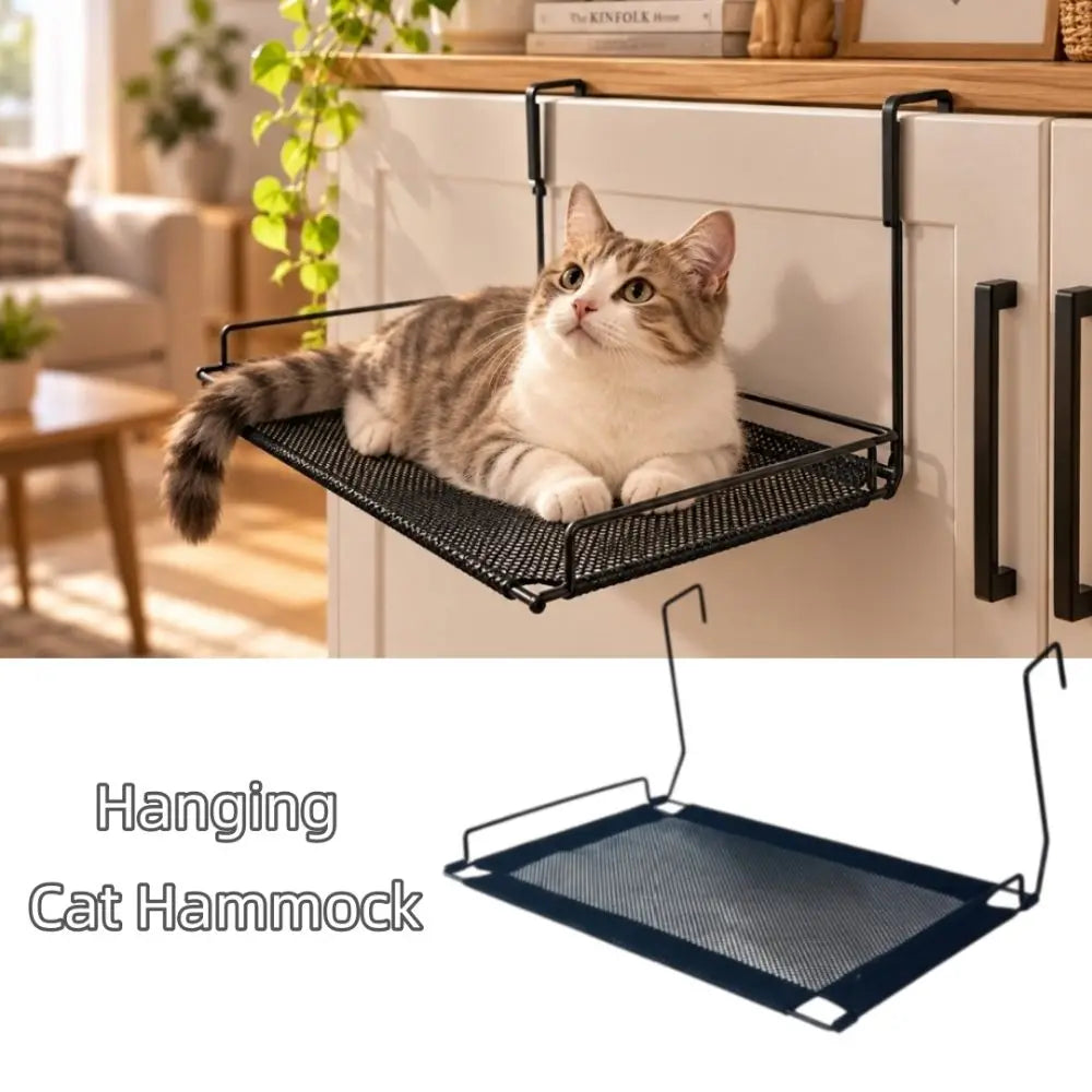 Heavy Duty Metal Cat Hammock Foldable Hanging Bed 45x30cm