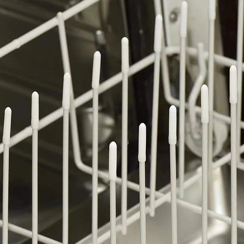 50-Pack Dishwasher Rack Tine Caps – Flexible PVC End Covers