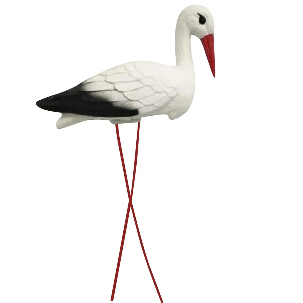 White Crane Resin Garden Statue – Pond & Rockery Decor