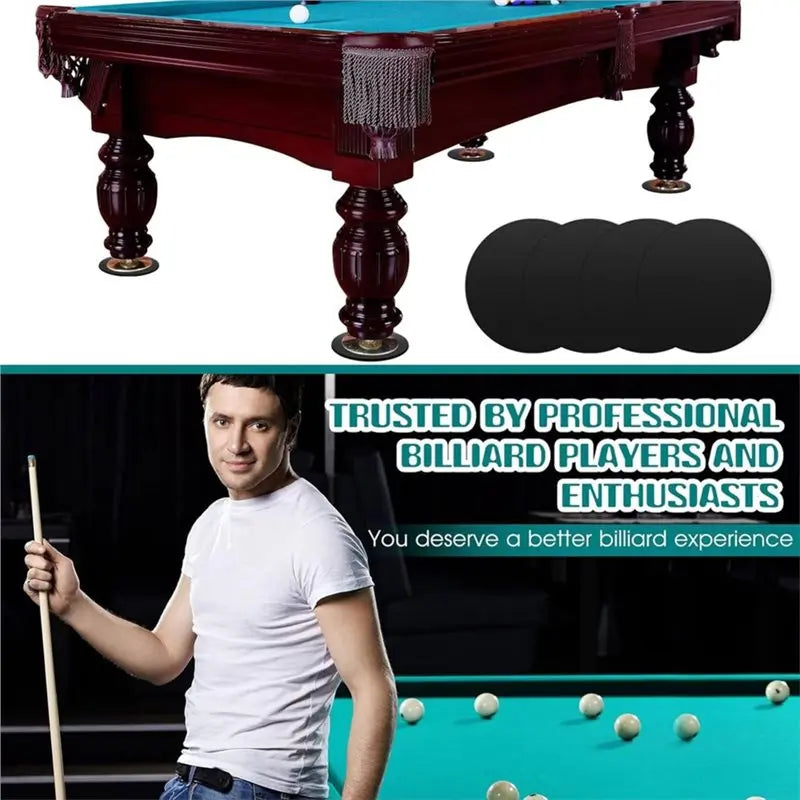 100-Pack Rubber Pool Table Leg Shims 3" Furniture Leveling Kit