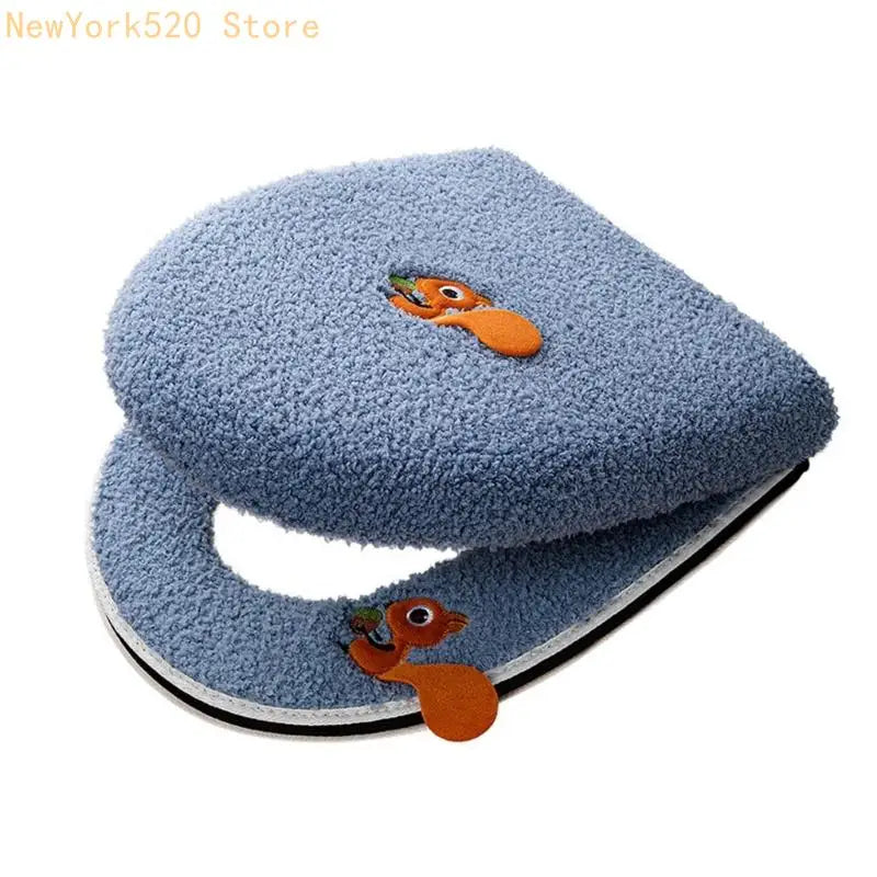 Plush Toilet Lid Cover Non-Slip Ergonomic Handle | VIBE
