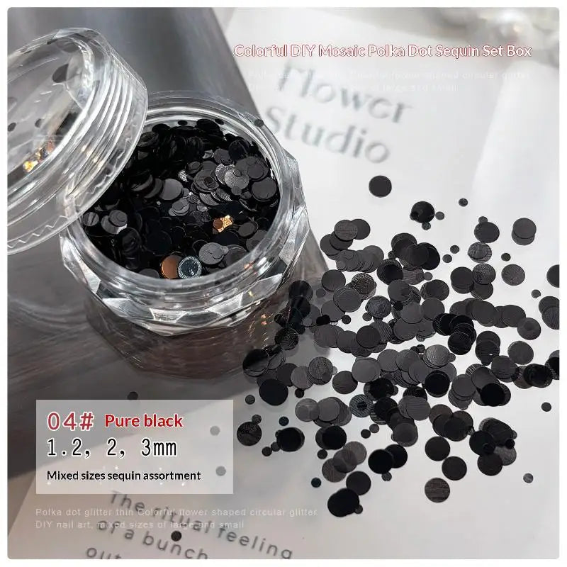 Mini Heart Nail Glitter Sequins – Colorful Sparkling Nail Art Charms