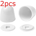 2-Pack Universal Round Toilet Bolt Caps with Extra Washers