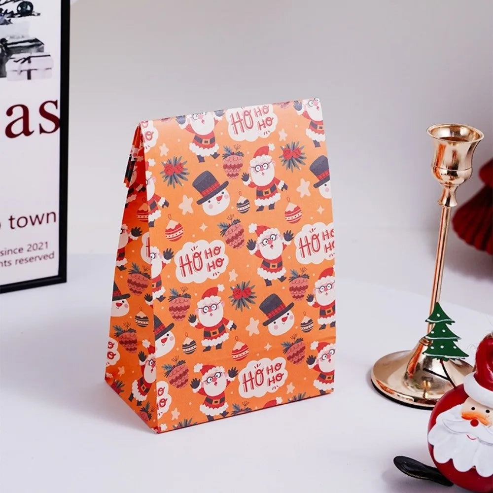 10-Pack Kraft Paper Christmas Gift Bags – Candy & Cookie