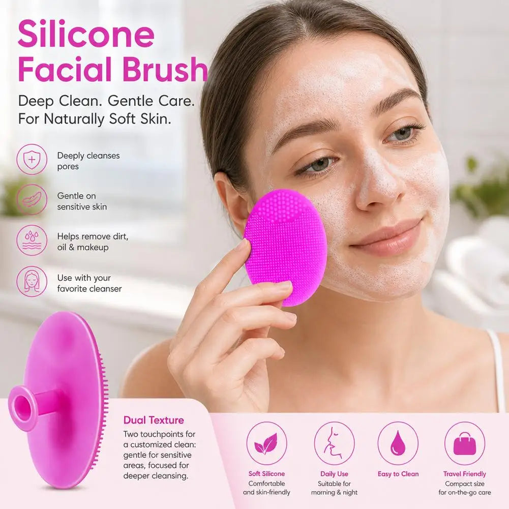 Soft Silicone Facial Cleansing & Baby Bath Brush