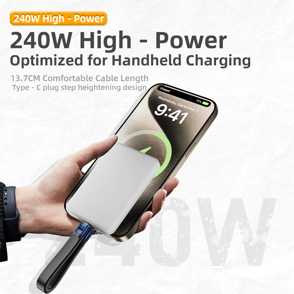 USB4 Keychain Cable 240W 40Gbps Thunderbolt 4 8K@60Hz USB-C