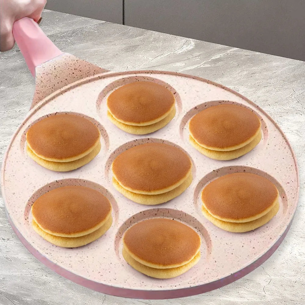 7-Hole Non-Stick Mini Pancake Pan – Animal Design Griddle