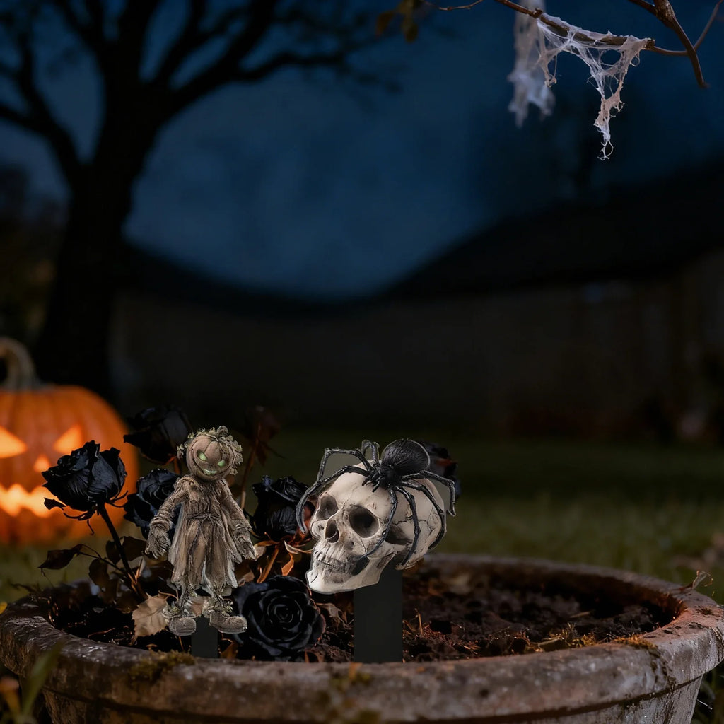 Zombie Skull Stake Halloween Yard Decoration Horror Prop