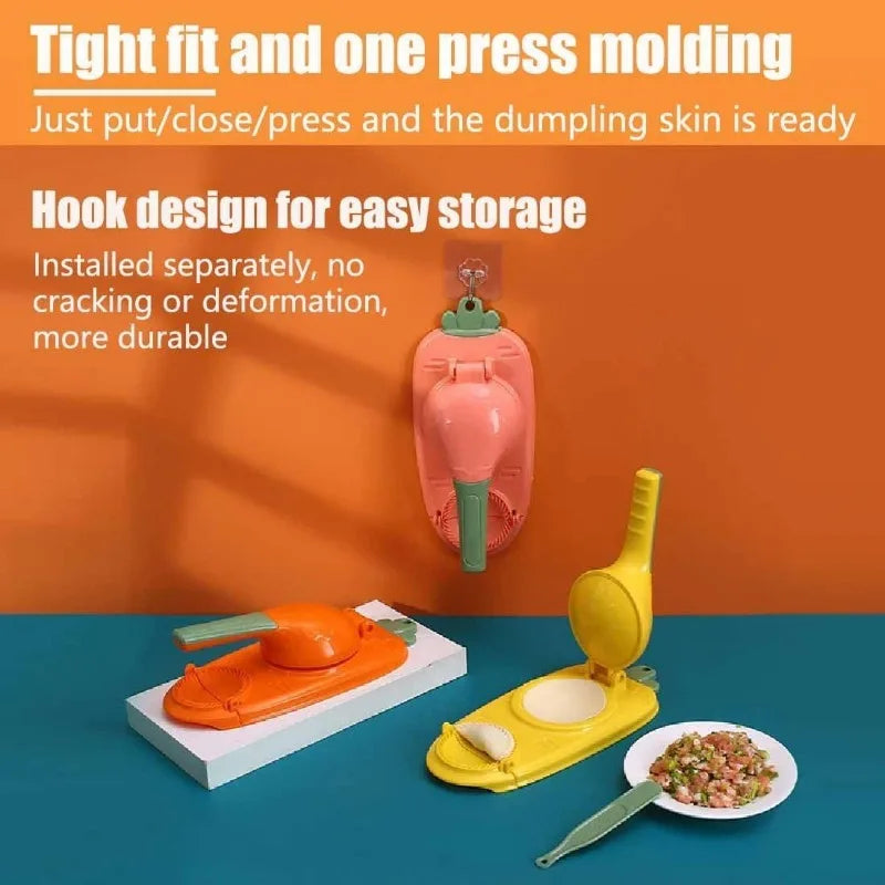2-in-1 Dumpling Maker Press & Wrapper Skin Tool – DIY Kit