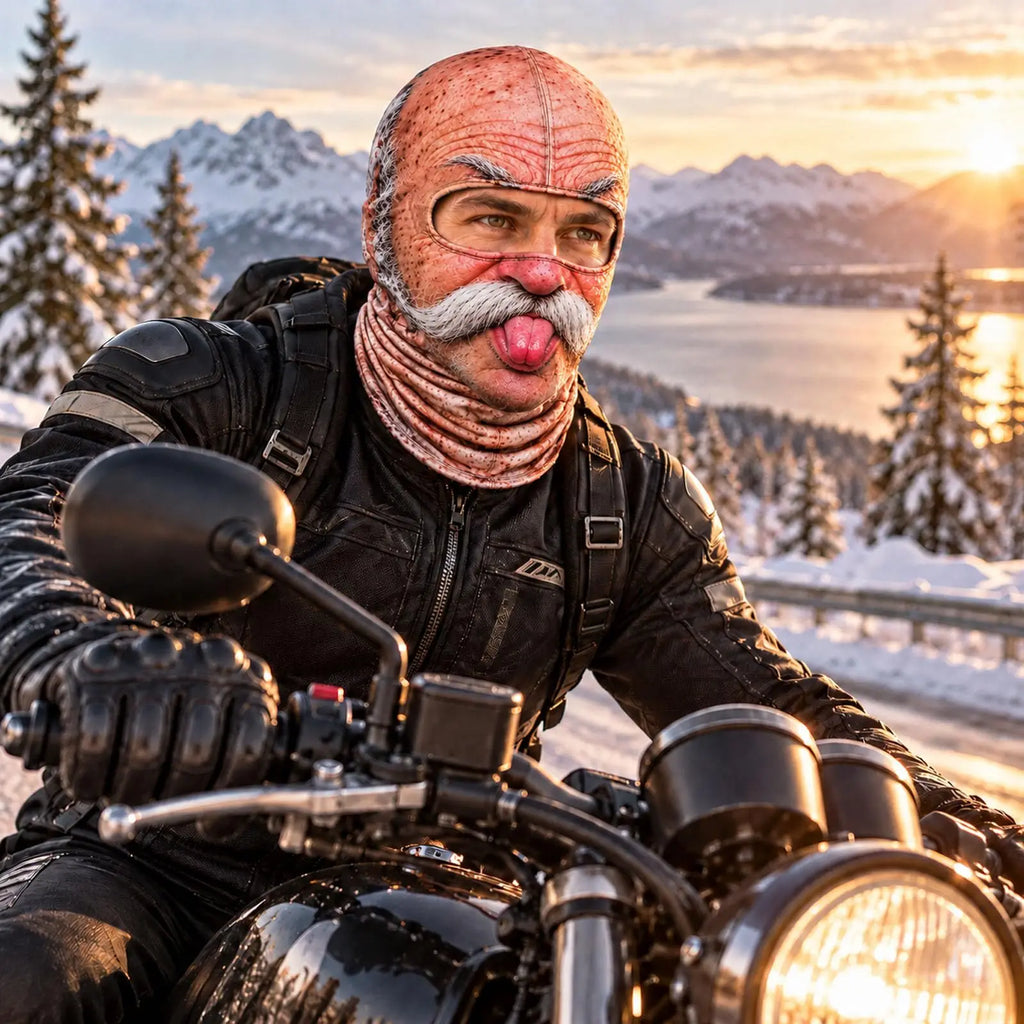 Funny Old Man Balaclava – 3D Printed Windproof Ski Mask