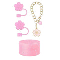 4-Piece Silicone Cup Boot & Straw Cover Set – Cherry Blossom
