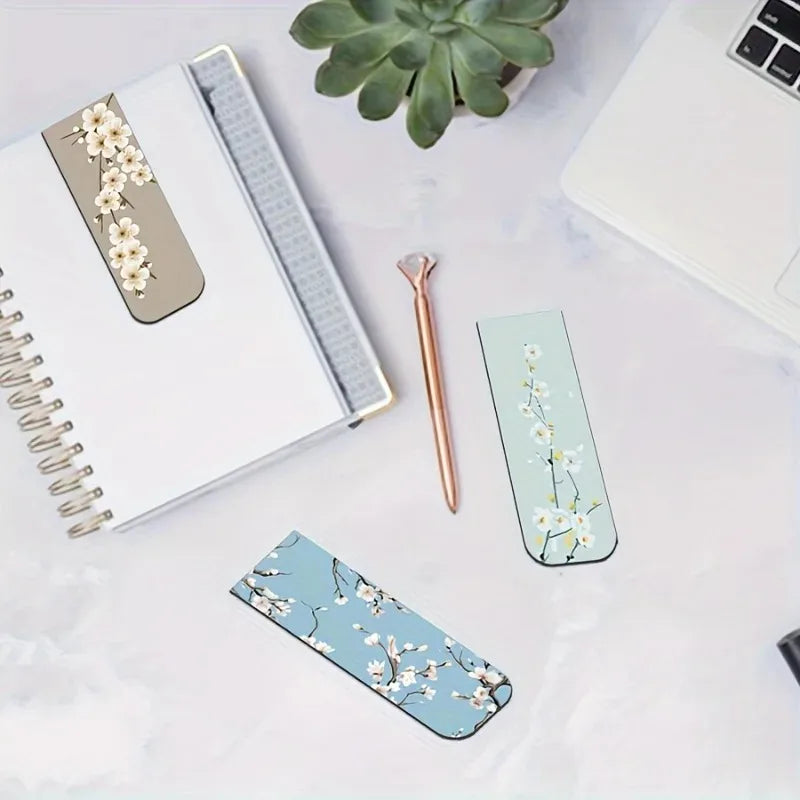 5-Pack Flower Magnetic Bookmarks – Strong Page Clips for Books
