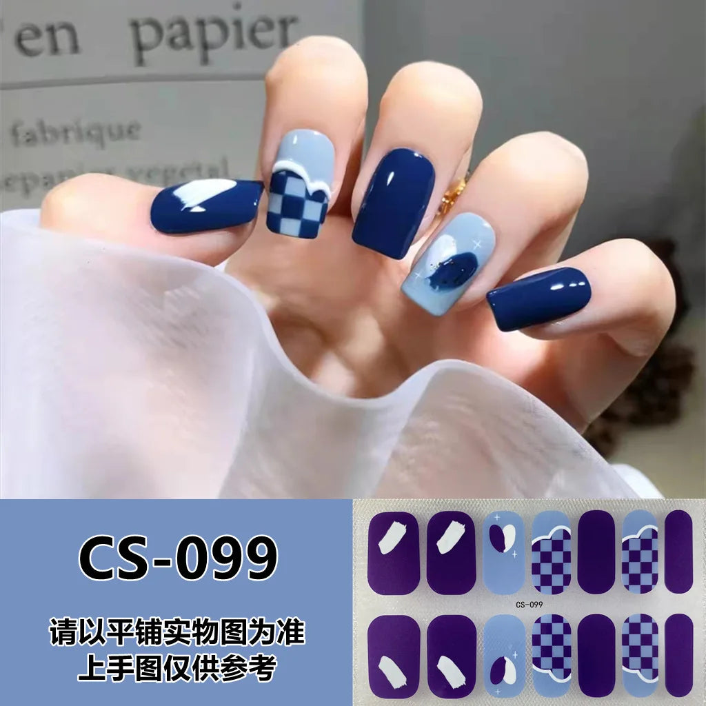 Semi Cured Gel Nail Stickers – Waterproof Self-Adhesive Decals