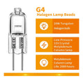 120-Pack G4 12V 20W Halogen Bulbs – Clear 2-Pin Crystal Lamp