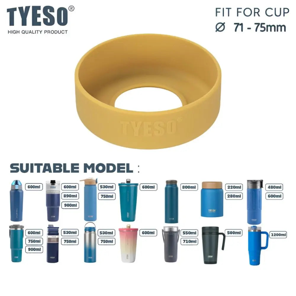 Silicone Anti-Slip Bottle Bottom Cover 71-75mm Mug Sleeve